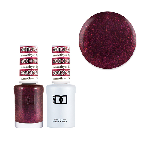 DND 698 Amethyst Sparkles - Daisy Collection Gel & Lacquer Duo 15ml