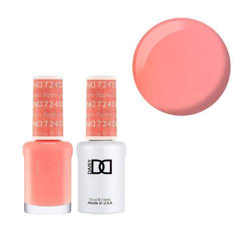 DND 724 Jiggles - Daisy Collection Nail Gel & Lacquer Polish Duo 15ml