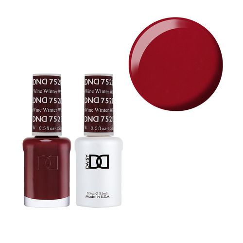 DND 752 Winter Wine - Daisy Collection Nail Gel & Lacquer Polish Duo 15ml