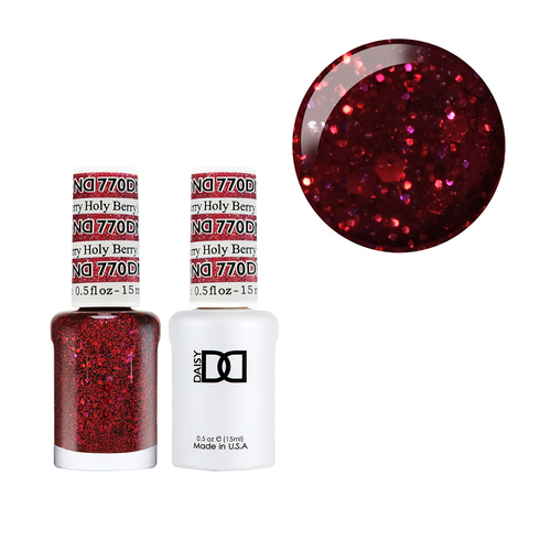 DND 770 Holy Berry - Daisy Collection Nail Gel & Lacquer Polish Duo 15ml