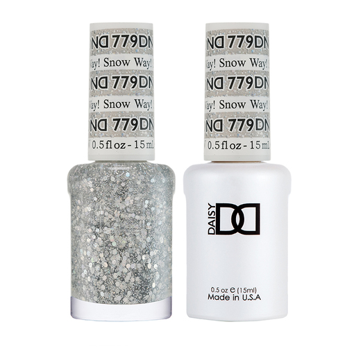 DND 779 Snow Way! - Daisy Collection Nail Gel & Lacquer Polish Duo 15ml