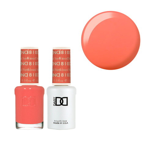 DND 810 Sunkissed - Daisy Collection Nail Gel & Lacquer Polish Duo 15ml