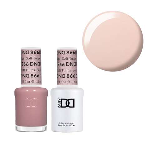 DND 866 Soft Tulips - DND Collection Nail Gel & Lacquer Polish Duo 15ml
