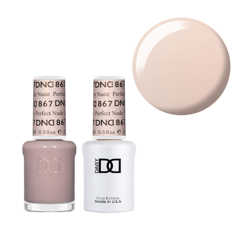 DND 867 Perfect Nude - DND Collection Nail Gel & Lacquer Polish Duo 15ml