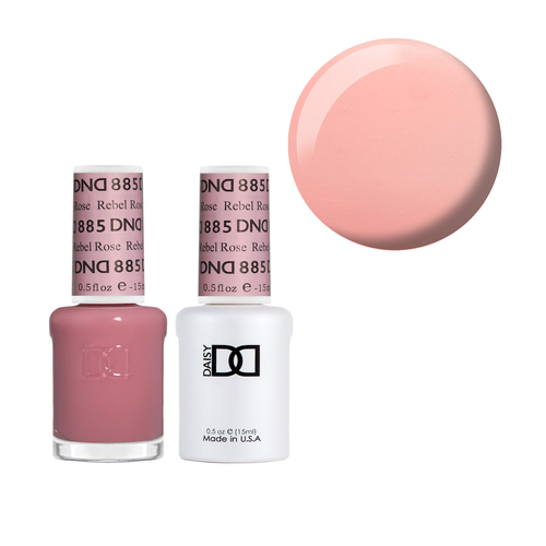 DND 885 Rebel Rose - DND Collection Nail Gel & Lacquer Polish Duo 15ml