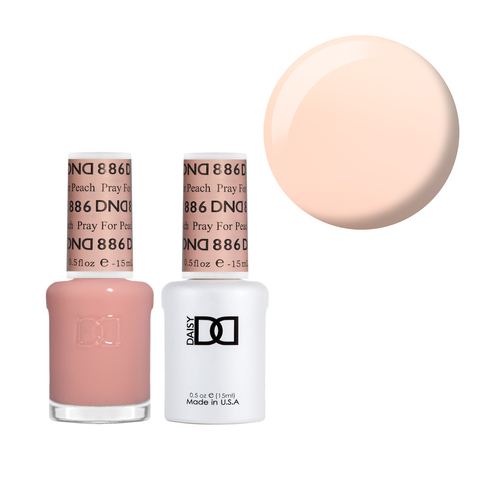 DND 886 Pray For Peach - DND Collection Nail Gel & Lacquer Polish Duo 15ml