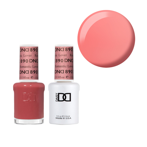 DND 890 Romantic Lover - DND Collection Nail Gel & Lacquer Polish Duo 15ml