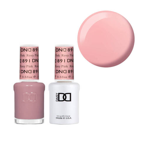 DND 891 Rosy Pink - DND Collection Nail Gel & Lacquer Polish Duo 15ml