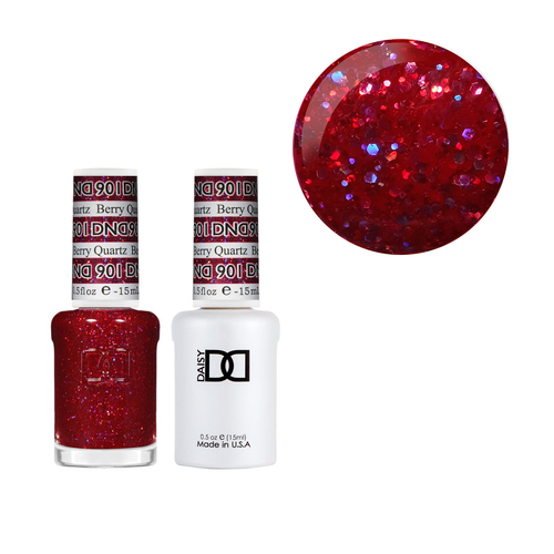 DND 901 Berry Quartz - DND Collection Nail Gel & Lacquer Polish Duo 15ml