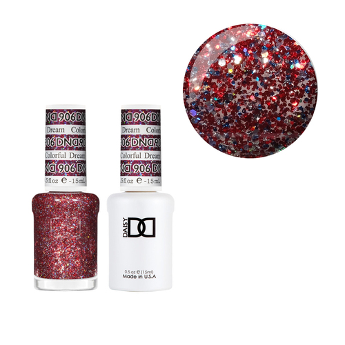 DND 906 Colorful Dream - DND Collection Nail Gel & Lacquer Polish Duo 15ml