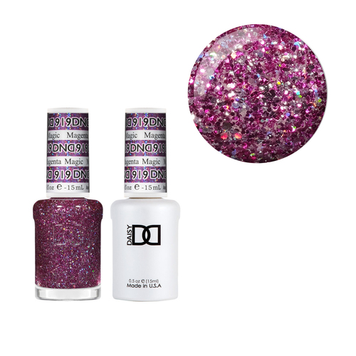 DND 919 Magenta Magic - DND Collection Nail Gel & Lacquer Polish Duo 15ml