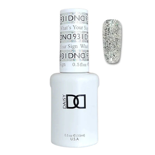 DND 931 What's Your Sign - DND Super Platinum Glitter Nail Gel Polish 15ml