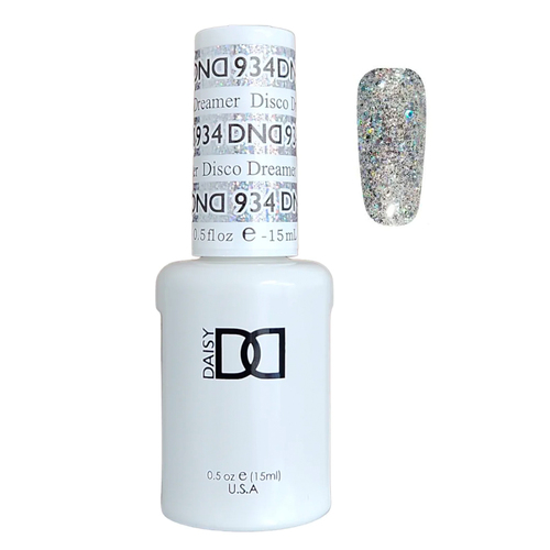 DND 934 Disco Dreamer - DND Super Platinum Glitter Nail Gel Polish 15ml