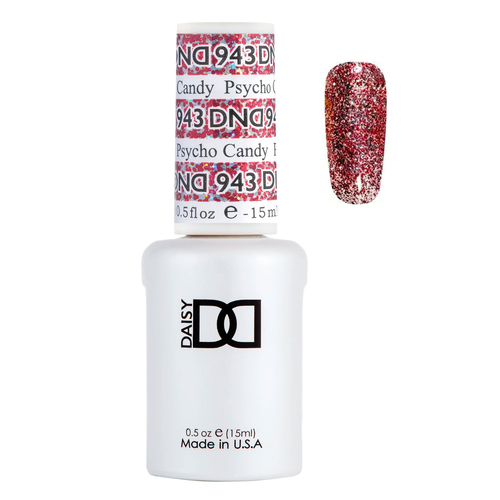 DND 943 Psycho Candy - DND Super Platinum Glitter Nail Gel Polish 15ml