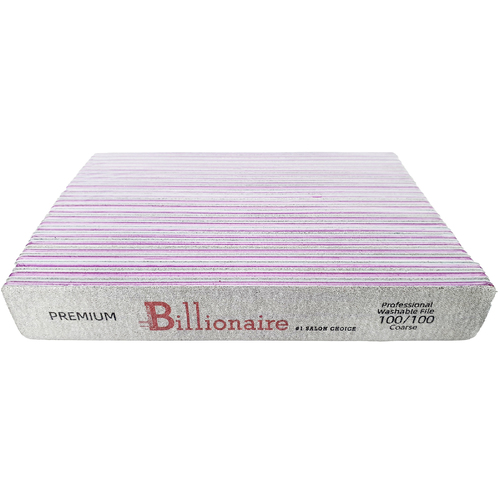 Billionaire - Nail Files Premium Gray Square Coarse 100/100 25 pcs