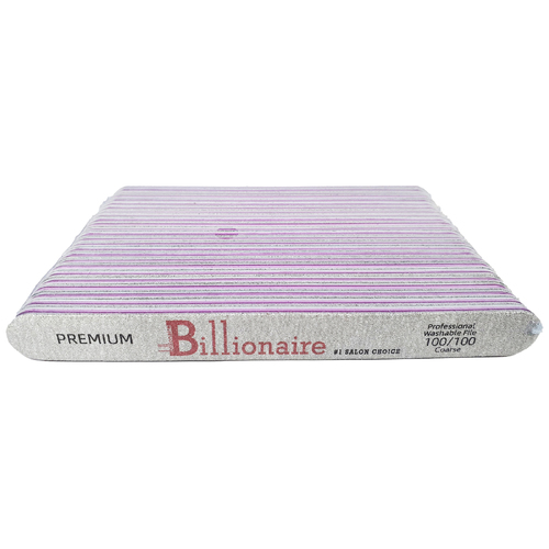 Billionaire - Nail Files Premium Gray Straight Coarse 100/100 25 pcs
