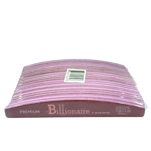 Billionaire - Nail Files Premium Red Half Moon Medium 120/120 25pcs