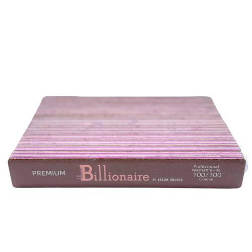 Billionaire - Nail Files Premium Red Square Coarse 100/100 25 pcs