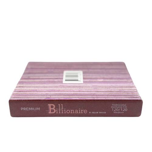 Billionaire - Nail Files Premium Red Square Medium 120/120 25 pcs