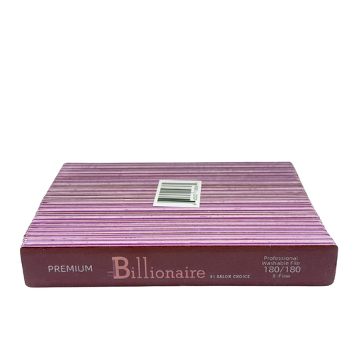 Billionaire - Nail Files Premium Red Square X-Fine 180/180 25 pcs