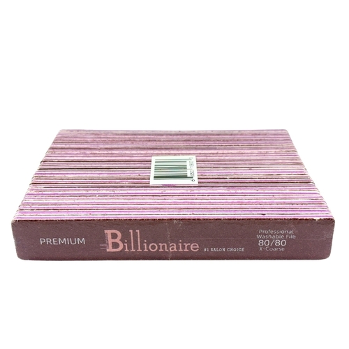 Billionaire - Nail Files Premium Red Square X-Coarse 80/80 25 pcs