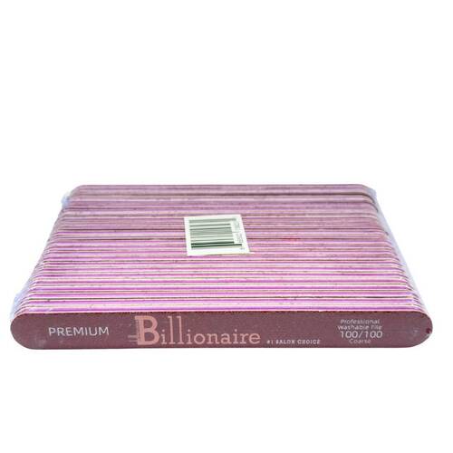 Billionaire - Nail Files Premium Red Straight Coarse 100/100 25 pcs