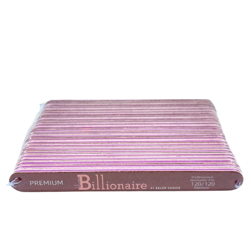 Billionaire - Nail Files Premium Red Straight Medium 120/120 25 pcs