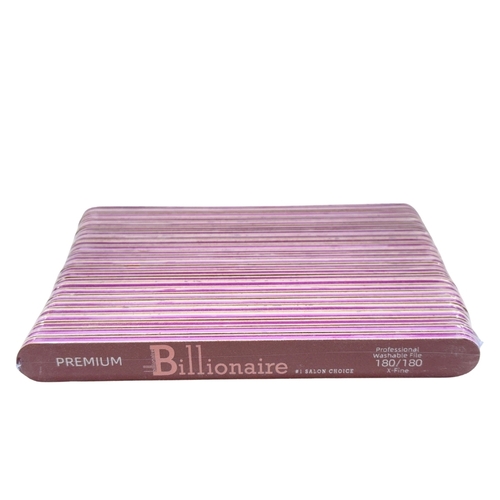 Billionaire - Nail Files Premium Red Straight X-Fine 180/180 25 pcs