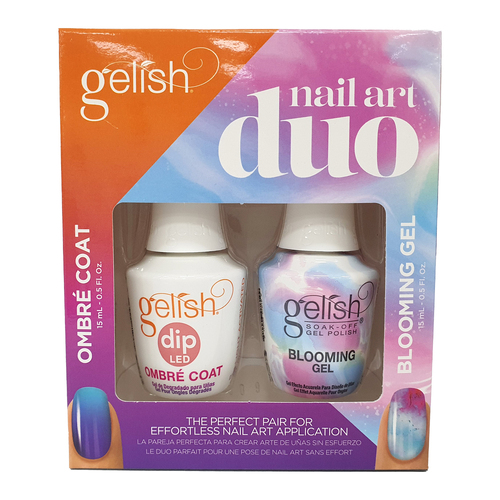 Gelish Nail Art UV LED Gel Polish Duo Ombre Coat & Blooming Gel Kit 15ml