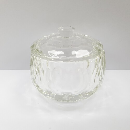 Crystal Dappen Dish Glass Nail Acrylic Liquid Powder Jar Container Diamond Clear 3oz