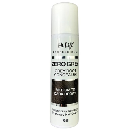 Hi Lift Zero Grey Root Concealer Temporary Colour Spray 75ml - Medium To Dark Brown