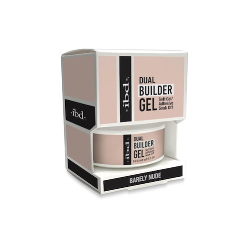 IBD - Soak Off Dual Builder Soft Gel Nail LED / UV - Barely Nude 14g