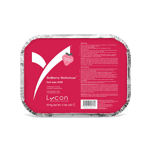 Lycon SoBerry Delicious Hard Hot Wax Waxing Hair Removal 1kg