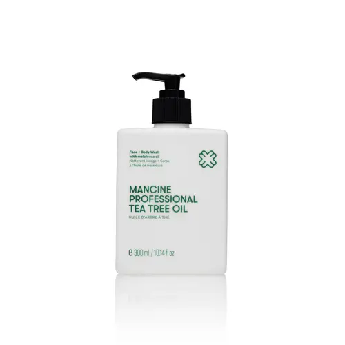 Mancine Professional Face & Body Wash Tea Tree Oil Skin Care Waxing 300ml