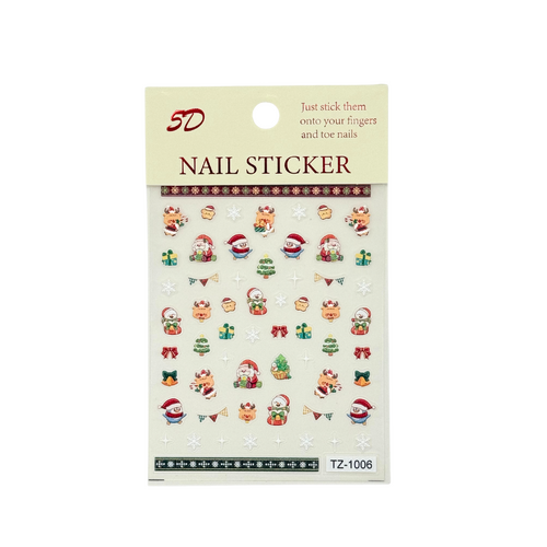 Nail Art Stickers Decals Christmas 5D - TZ1006