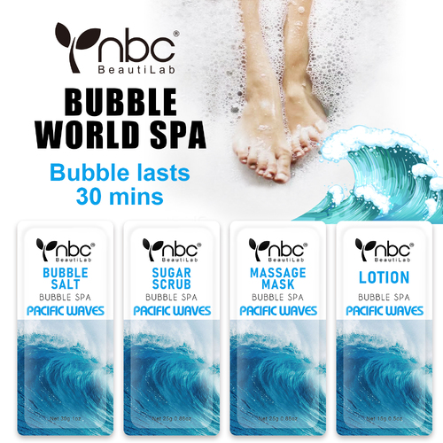 NBC - Bubble Spa Nails Deluxe Pedicure Kit 4 Steps - Pacific Waves 25g
