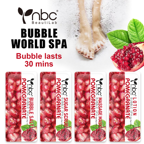 NBC - Bubble Spa Nails Deluxe Pedicure Kit 4 Steps - Pomegranate 25g