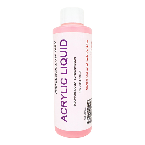 Nail Liquid Pink Acrylic Monomer (Slow Set) 8oz 250ml