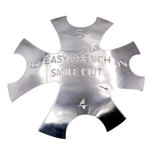 8 Sizes Nail Art Easy French Tip Smile Line Edge Cutter Stencil Trimmer Tool