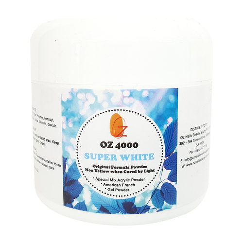 OZ 4000 Special Mix Acrylic Powder - Super White 4oz (113g)