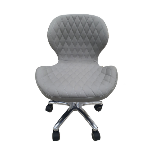 Nail Salon Chair Stool Round Hydraulic Leather PU 1037 Grey