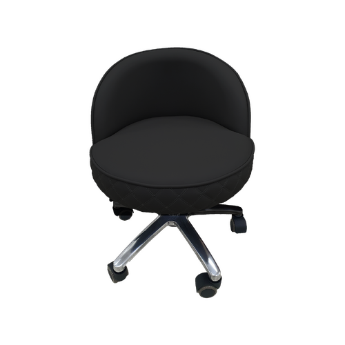 Nail Salon Chair Stool Round Hydraulic Leather PU 1045 Black