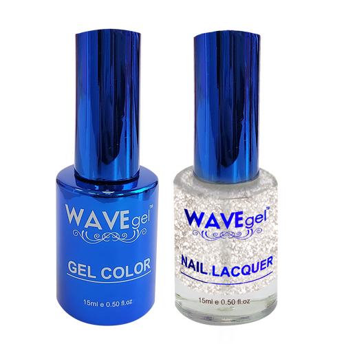 Wave WR114 Sparkling White - Royal Collection Gel Polish & Nail Lacquer Duo 15ml