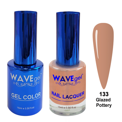 Wave WR133 Glazed Pottery - Royal Collection Gel Polish & Nail Lacquer Duo 15ml