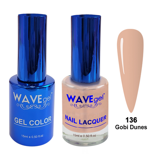 Wave WR136 Gobi Dunes - Royal Collection Gel Polish & Nail Lacquer Duo 15ml