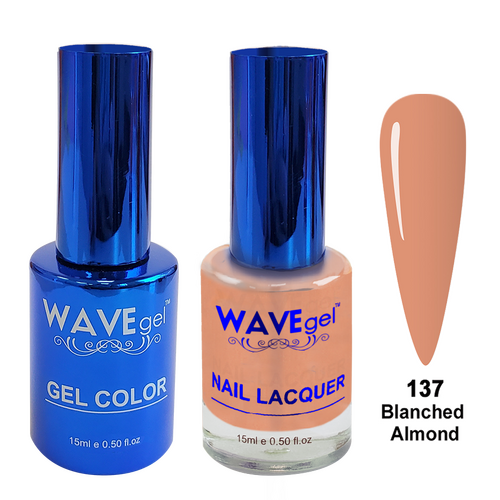 Wave WR137 Blanched Almond - Royal Collection Gel Polish & Nail Lacquer Duo 15ml