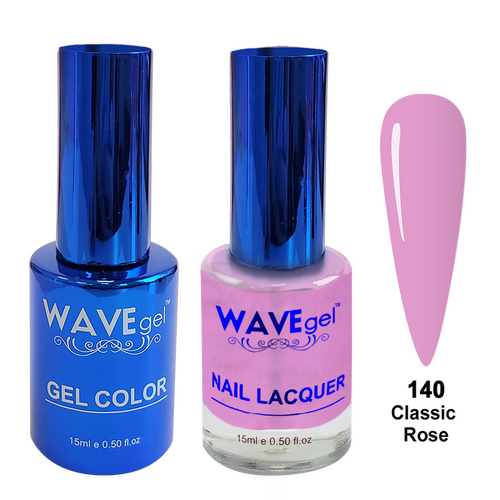 Wave WR140 Classic Rose - Royal Collection Gel Polish & Nail Lacquer Duo 15ml