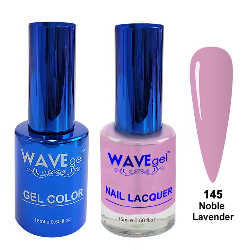 Wave WR145 Noble Lavender - Royal Collection Gel Polish & Nail Lacquer Duo 15ml