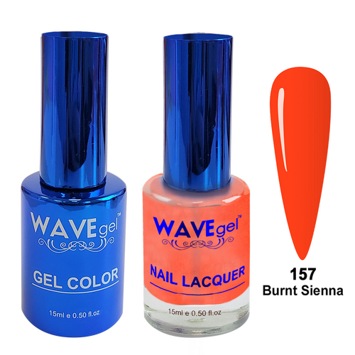 Wave WR157 Burnt Sienna - Royal Collection Gel Polish & Nail Lacquer Duo 15ml