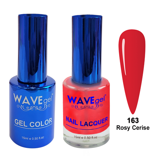 Wave WR163 Rosy Cerise - Royal Collection Gel Polish & Nail Lacquer Duo 15ml